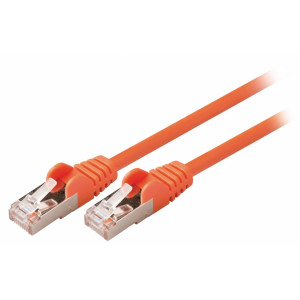 SF/UTP CAT5e síťový kabel zástrčka – zástrčka 5.00 m oranžový
