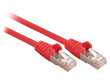 SF/UTP CAT5e síťový kabel zástrčka – zástrčka 0.25 m červený