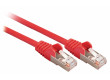 SF/UTP CAT5e síťový kabel zástrčka – zástrčka 1.50 m červený
