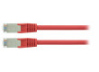 SF/UTP CAT5e síťový kabel zástrčka – zástrčka 1.50 m červený