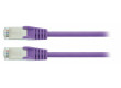 SF/UTP CAT5e síťový kabel zástrčka – zástrčka 0.25 m fialový