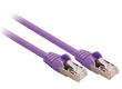 SF/UTP CAT5e síťový kabel zástrčka – zástrčka 1.00 m fialový