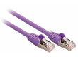 SF/UTP CAT5e síťový kabel zástrčka – zástrčka 2.00 m fialový
