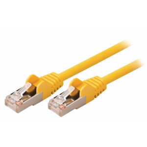 SF/UTP CAT5e síťový kabel zástrčka – zástrčka 0.25 m žlutý