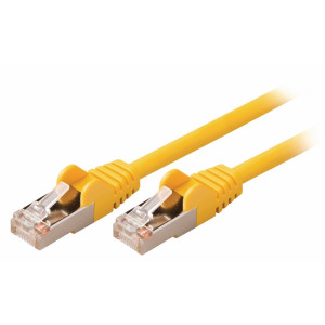 SF/UTP CAT5e síťový kabel zástrčka – zástrčka 15.0 m žlutý