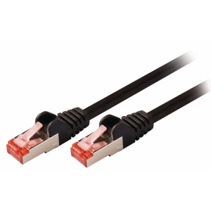 SF/FTP CAT6 síťový kabel zástrčka – zástrčka 7.50 m černý