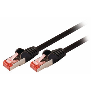SF/FTP CAT6 síťový kabel zástrčka – zástrčka 0.25 m černý