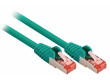 SF/FTP CAT6 síťový kabel zástrčka – zástrčka 0.25 m zelený