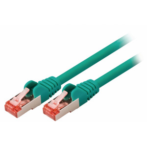 SF/FTP CAT6 síťový kabel zástrčka – zástrčka 2.00 m zelený