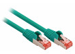 SF/FTP CAT6 síťový kabel zástrčka – zástrčka 30.0 m zelený