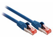 SF/FTP CAT6 síťový kabel zástrčka – zástrčka 1.00 m modrý