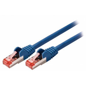 SF/FTP CAT6 síťový kabel zástrčka – zástrčka 2.00 m modrý