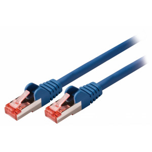 SF/FTP CAT6 síťový kabel zástrčka – zástrčka 20.0 m modrý