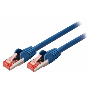 SF/FTP CAT6 síťový kabel zástrčka – zástrčka 5.00 m modrý