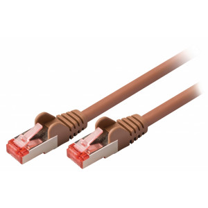 SF/FTP CAT6 síťový kabel zástrčka – zástrčka 0.25 m brown