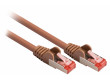SF/FTP CAT6 síťový kabel zástrčka – zástrčka 0.25 m brown