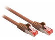 SF/FTP CAT6 síťový kabel zástrčka – zástrčka 15.0 m brown