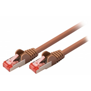SF/FTP CAT6 síťový kabel zástrčka – zástrčka 2.00 m brown
