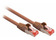 SF/FTP CAT6 síťový kabel zástrčka – zástrčka 5.00 m brown