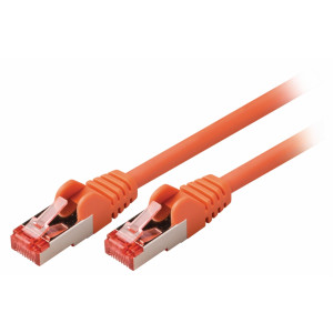 SF/FTP CAT6 síťový kabel zástrčka – zástrčka 15.0 m oranžový