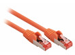 SF/FTP CAT6 síťový kabel zástrčka – zástrčka 15.0 m oranžový