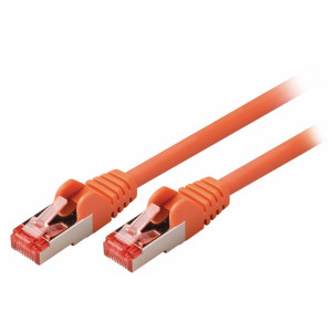 SF/FTP CAT6 síťový kabel zástrčka – zástrčka 3.00 m oranžový