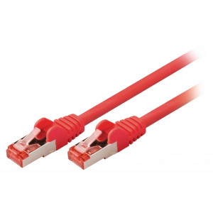 SF/FTP CAT6 síťový kabel zástrčka – zástrčka 0.50 m červený