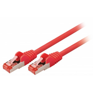 SF/FTP CAT6 síťový kabel zástrčka – zástrčka 2.00 m červený