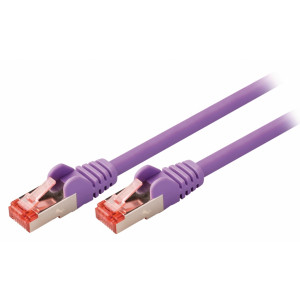 SF/FTP CAT6 síťový kabel zástrčka – zástrčka 0.15 m růžový