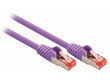 SF/FTP CAT6 síťový kabel zástrčka – zástrčka 10.0 m růžový