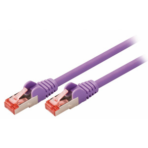 SF/FTP CAT6 síťový kabel zástrčka – zástrčka 1.50 m růžový