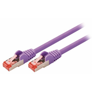 SF/FTP CAT6 síťový kabel zástrčka – zástrčka 15.0 m růžový