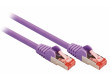 SF/FTP CAT6 síťový kabel zástrčka – zástrčka 20.0 m růžový