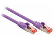 SF/FTP CAT6 síťový kabel zástrčka – zástrčka 3.00 m růžový