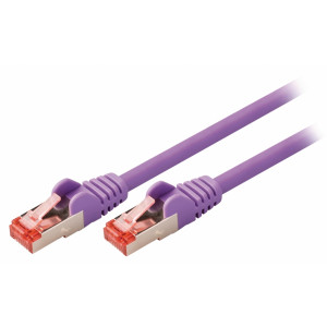 SF/FTP CAT6 síťový kabel zástrčka – zástrčka 30.0 m růžový