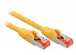 SF/FTP CAT6 síťový kabel zástrčka – zástrčka 1.00 m žlutý
