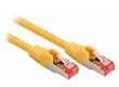 SF/FTP CAT6 síťový kabel zástrčka – zástrčka 1.50 m žlutý