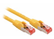 SF/FTP CAT6 síťový kabel zástrčka – zástrčka 20.0 m žlutý
