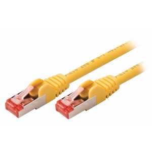 SF/FTP CAT6 síťový kabel zástrčka – zástrčka 30.0 m žlutý