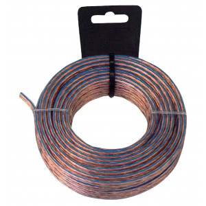 Kabel Reproduktoru na Cívce 2x 1.50 mm² 10.0 m Transparentní