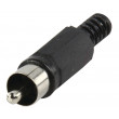 RCA plug with cable protector black