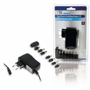 Universal adapter 230 - 5 V + 8 plugs