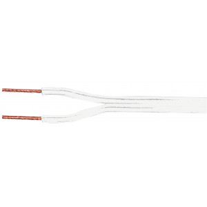 Kabel repro 2x0.75mm - bílý, 100m