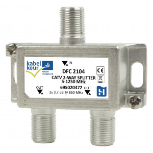 CATV Rozbočovač 3.5 dB / 5 - 1250 MHz - 2 Výstupy