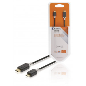 Kabel USB 2.0 USB-C Zástrčka - USB Micro-B 1.00 m Antracit