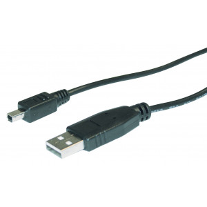 Kabel usb2.0 typa - mini usb 4pin 1.8m černý