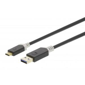 Kabel USB 3.0 USB-C Zástrčka - USB A Zástrčka 1.00 m Antracit