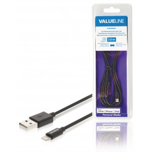 Synchronizační a Nabíjecí Kabel Apple Lightning - USB A Zástrčka 2.00 m Černá