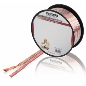 Kabel Reproduktoru na Cívce 2x 1.50 mm² 25.0 m Transparentní