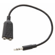 Stereo Audio Kabel 3.5mm Zástrčka - 2x 3.5mm Zástrčka 0.20 m Černá